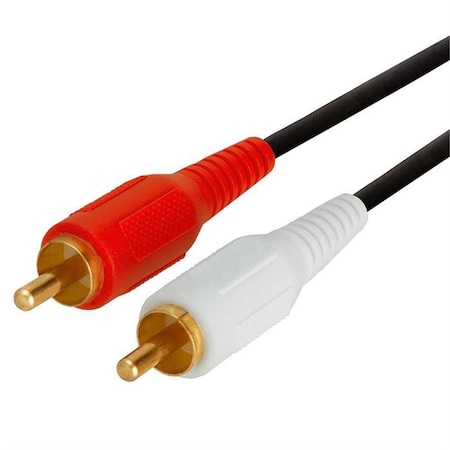Cmple RCA Male to Male Gold Stereo Audio Cable - 1.5 ft. 392-N